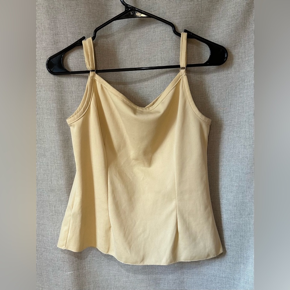 Essentials by Milano•neutral fitted tank top•adjustable straps•medium•buttermilk - Picture 2 of 8